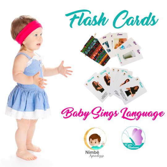 Imprimible con flashcards para poner en práctica los signos para bebés