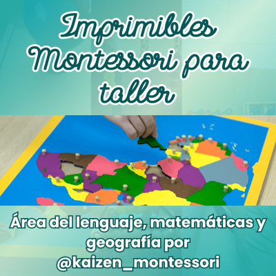 Materiales imprimibles Montessori de la etapa de taller  de Kaizen Montessori- Bundle educativo de Tu Guía Montessori